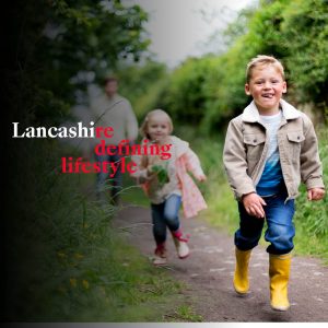 children running along country lane